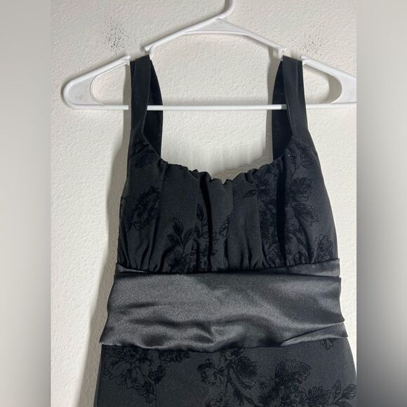 Dressbarn Collection Dress Size 10 Black Tulle Evening Tie Waist - Picture 5 of 16